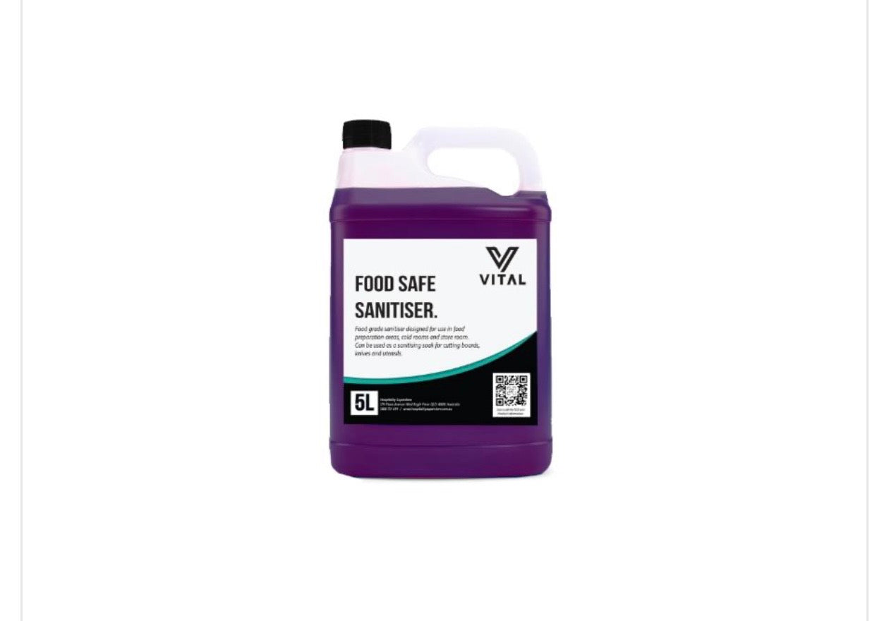 Vital Food Safe Sanitiser – No Rinse NDG 5L